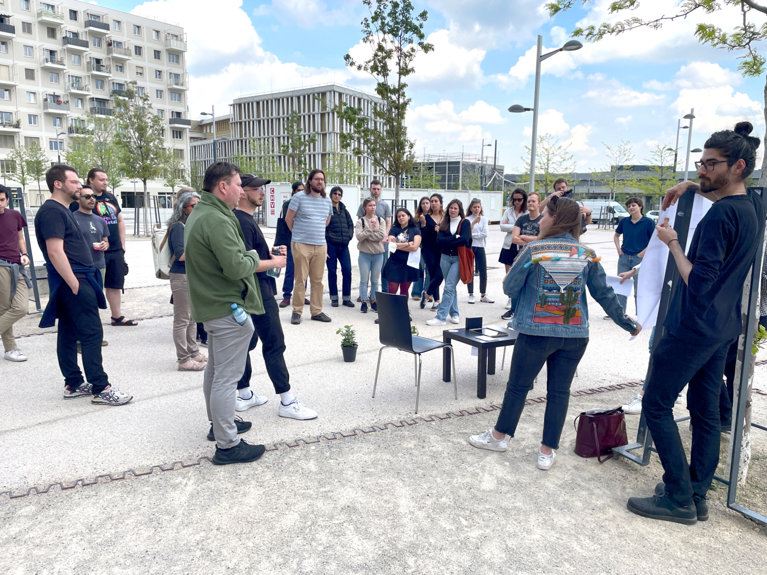 Besuch einer Studierendengruppe in der Seestadt.